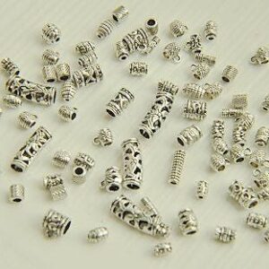 drum bead - tube spacer beads - metal drum beads- tube spacer beads - beads for you 10pcs