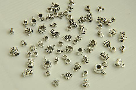 drum bead - tube spacer beads - metal drum beads- tube spacer beads - beads for you 10pcs