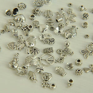 drum bead - tube spacer beads - metal drum beads - beads for you 10pcs