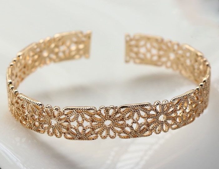 Filigree Cuff Bracelet- cuff bracelet blank - Filigree Bracelet Blank - Adjustable Bangle  -Brass Filigree Cuff -2pcs