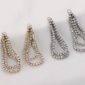 tennis chain - rhinestone trimming - beaded chain jewelry - rhinestone pendants 6pcs yxl44