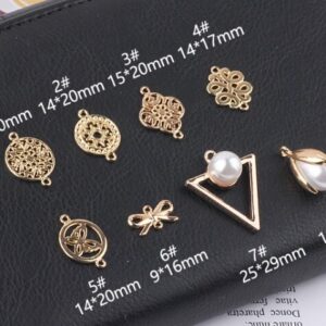 10 pcs gold oval charm   - gold oval pendant  -gold plated  alloy pendant xmv28