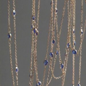 Gemstone Beaded Chain - Wire Wrapped Chain - beaded chain - zircon bead chain - beaded chain jewelry 1meter