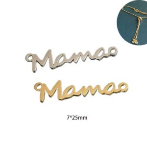 6pcs Gold Filled MAMA Charm - Mini  Script Pendant for Necklaces & Bracelets - Mom Gift Jewelry